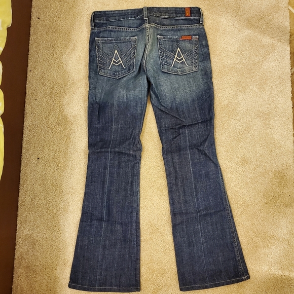 7 For All Mankind A Pocket Flare Jeans sz 25 - Picture 4 of 5